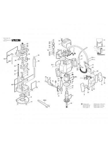 PIECES  DETACHEES  DEFONCEUSE BOSCH GOF 900 ACE 