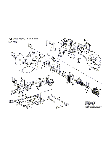 Vue éclatée Bosch GKS55S 0601650048#01