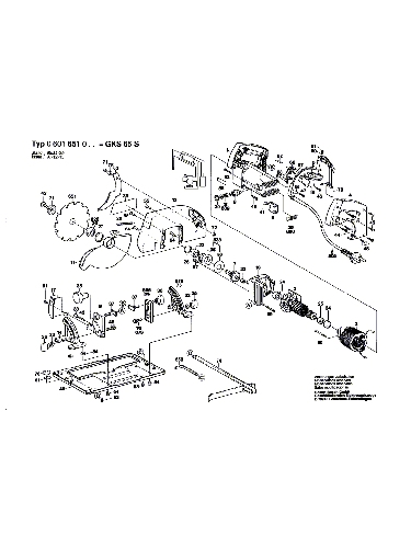 Vue éclatée Bosch GKS65S 0601651048#01