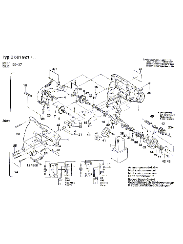 Vue éclatée Bosch GBM7,2VE 0601921761#01