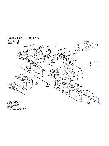 Vue éclatée Bosch GUS7,2V 0601925061#01