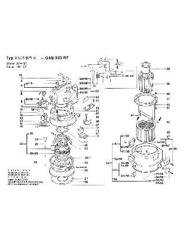Vue éclatée Bosch GAS900RF 0601971048#01