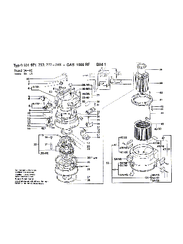 Vue éclatée Bosch GAS1000RF 0601971288#01