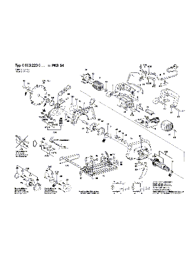 Vue éclatée Bosch PKS54 0603223003#01