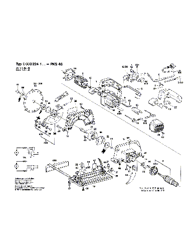 Vue éclatée Bosch PKS46 0603224103#01