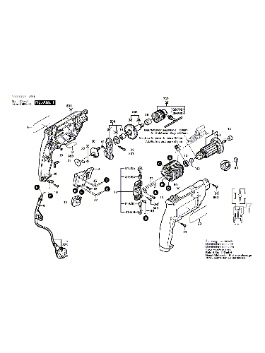 Vue éclatée Bosch PSB400 0603246503#01