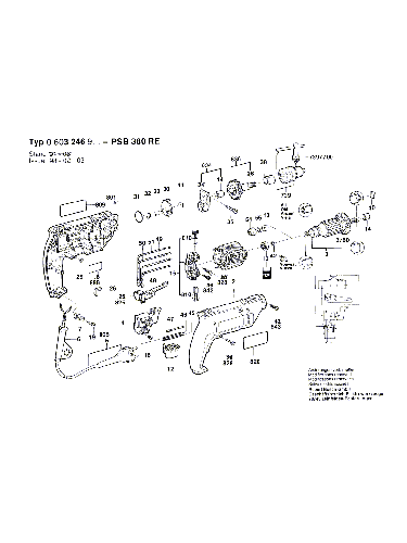 Vue éclatée Bosch PSB380RE 0603246903#01