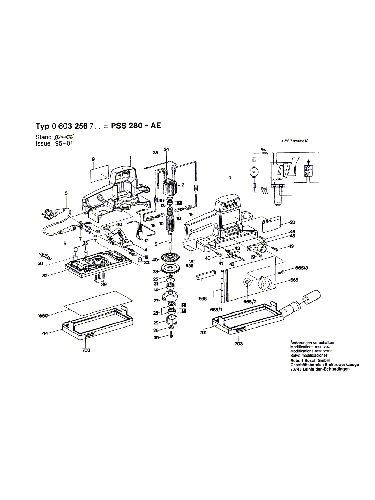 Vue éclatée Bosch PSS280AE 0603256703#01