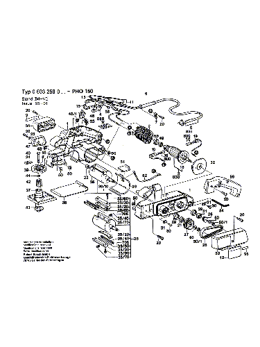 Vue éclatée Bosch PHO150 0603258003#01