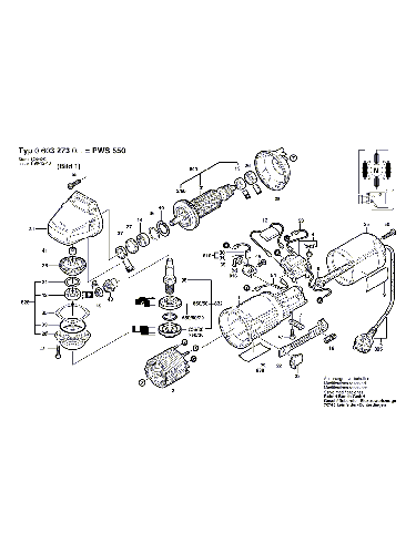 Vue éclatée Bosch PWS550 0603273048#01