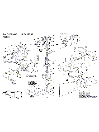 Vue éclatée Bosch PEX125AE 0603283703#01