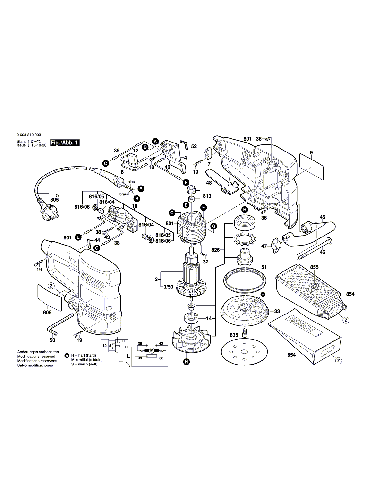 Vue éclatée Bosch PEX12A 0603310003#01