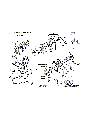 Vue éclatée Bosch PSB450R 0603312603#01