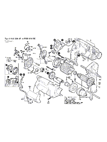 Vue éclatée Bosch PSB570RE 06033385B8#01