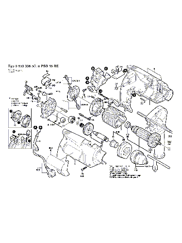 Vue éclatée Bosch PSB15RE 06033385C8#01
