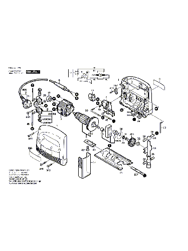 Vue éclatée Bosch PST550AE 0603364763#01