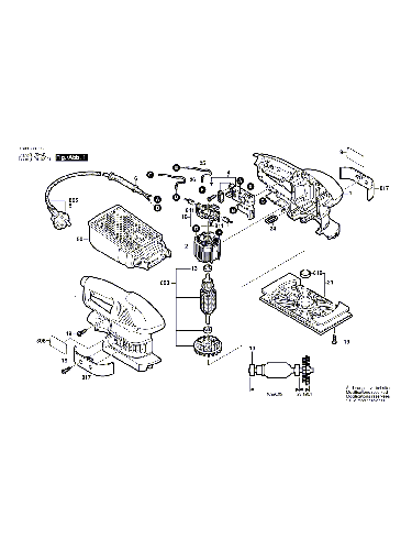 Vue éclatée Bosch PSS240A 0603368003#01
