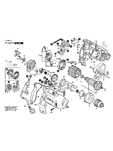 Vue éclatée Bosch PSB1000RPE 0603386803#01