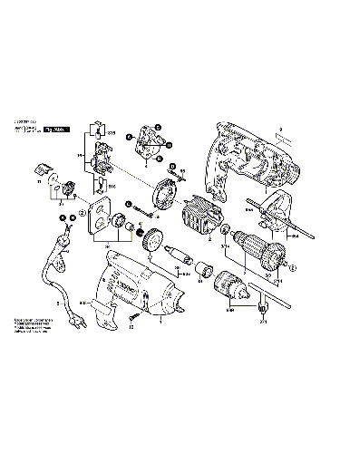 Vue éclatée Bosch PSB500-2 0603387180#01