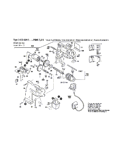Vue éclatée Bosch PBM7,2V 0603921003#01