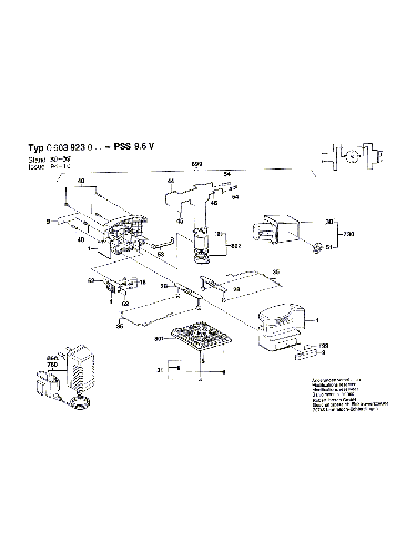Vue éclatée Bosch PSS9,6V 0603923003#01