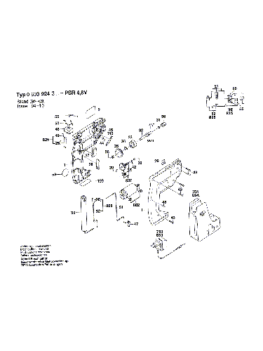 Vue éclatée Bosch PSR4,8V 0603924303#01