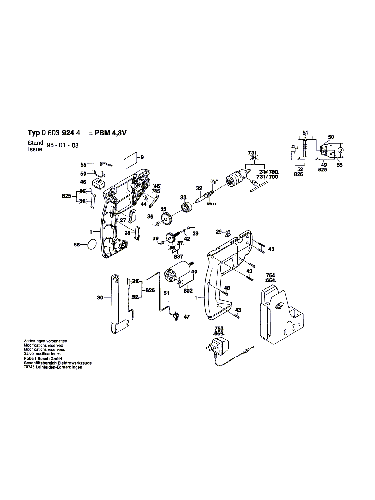Vue éclatée Bosch PBM4,8V 0603924403#01