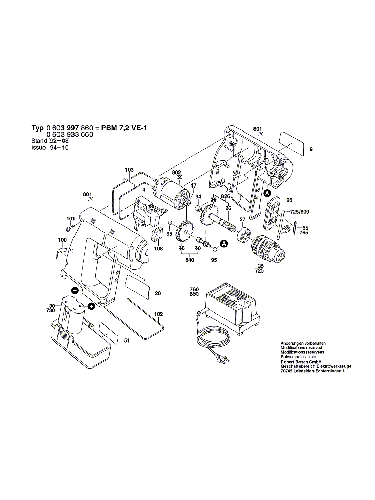 Vue éclatée Bosch PBM7,2VE-1 0603933660#01
