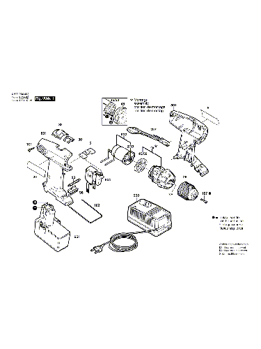 Vue éclatée Bosch PSR9,6VES-2 0603936603#01