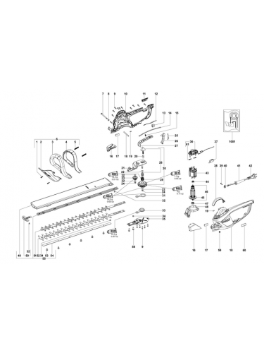 Vue éclatée METABO 08865001#01