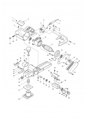 Vue éclatée Makita 1100#01