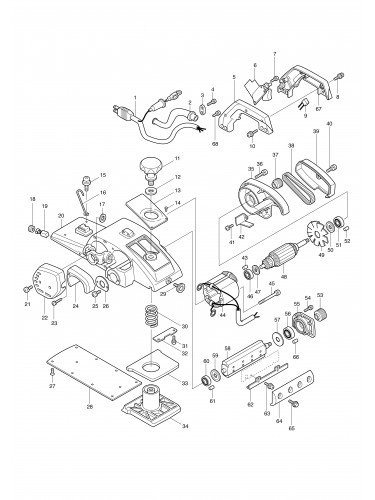 Vue éclatée Makita 1805N#01