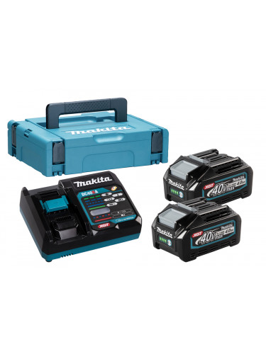 Packs Énergie 40 V Max XGT Lithium-Ion (2 batteries + 1 chargeur) en coffret MAKPAC Makita