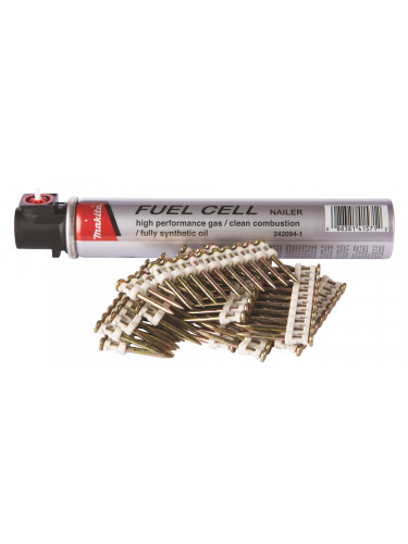 Packs : Clous C6 + cartouche de gaz, pour cloueur à béton (GN420C, PULSA700E, NC40G) Makita