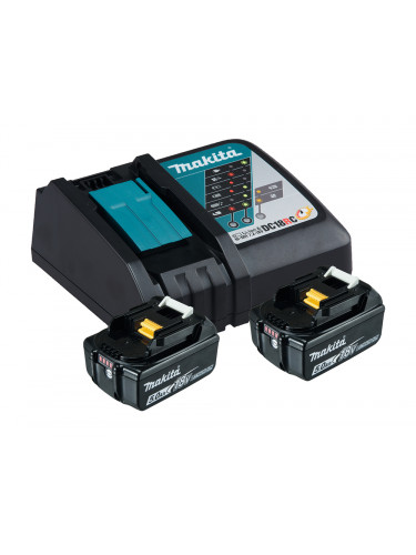 Pack Énergie 18 V Li-Ion (2 batteries + 1 chargeur simple) en carton Makita