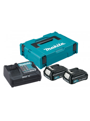 Pack Énergie 12V CXT Li-Ion (2 batteries + 1 chargeur) avec coffret MAKPAC Makita