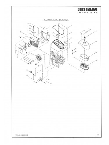 PIECES DETACHEES DECOUPEUSE THERMIQUE DIAM INDUSTRIES EC 7500