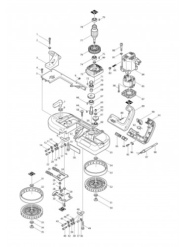 Vue éclatée Makita 2106#01