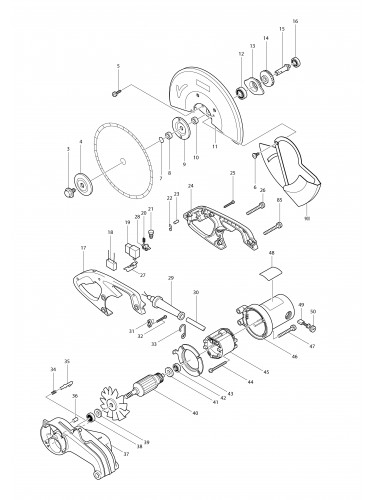 Vue éclatée Makita 2414B#01