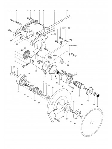 Vue éclatée Makita 2414K#01
