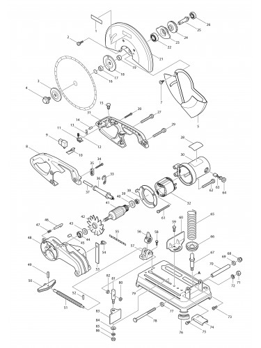 Vue éclatée Makita 2414NB#01