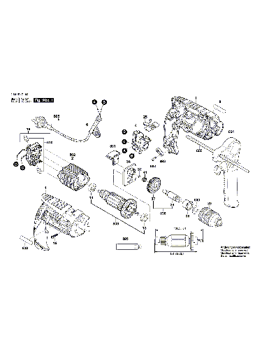 Vue éclatée Bosch GSB13RE 3601B17109#01