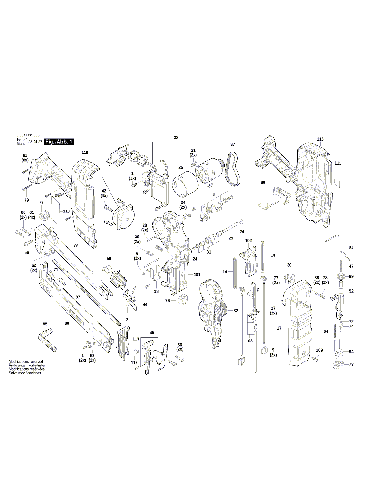 Vue éclatée Bosch GNH18V-64M 3601D81000#01