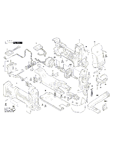 Vue éclatée Bosch GST18V-155SC 3601EB0000#01