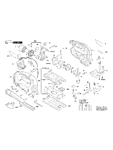 Vue éclatée Bosch GST18V-125B 3601EB3000#01