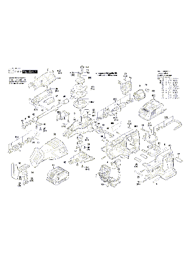 Vue éclatée Bosch GSA185-LI 3601FC0020#01