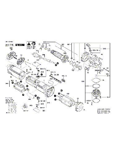 Vue éclatée Bosch GWS17-125 3601GD0200#01