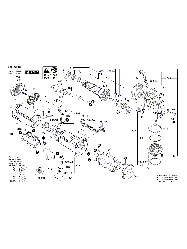Vue éclatée Bosch GWS17-125TS 3601GD0400#01