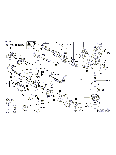 Vue éclatée Bosch GWX14-125S 3601GD2100#01