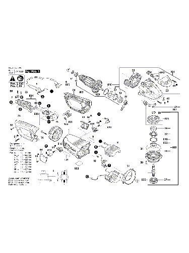Vue éclatée Bosch GWS24-180LVI 3601H92F03#01